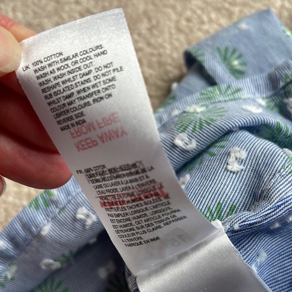 White Stuff blue and white floral polka dot top size US8/UK 12 - Picture 6 of 6